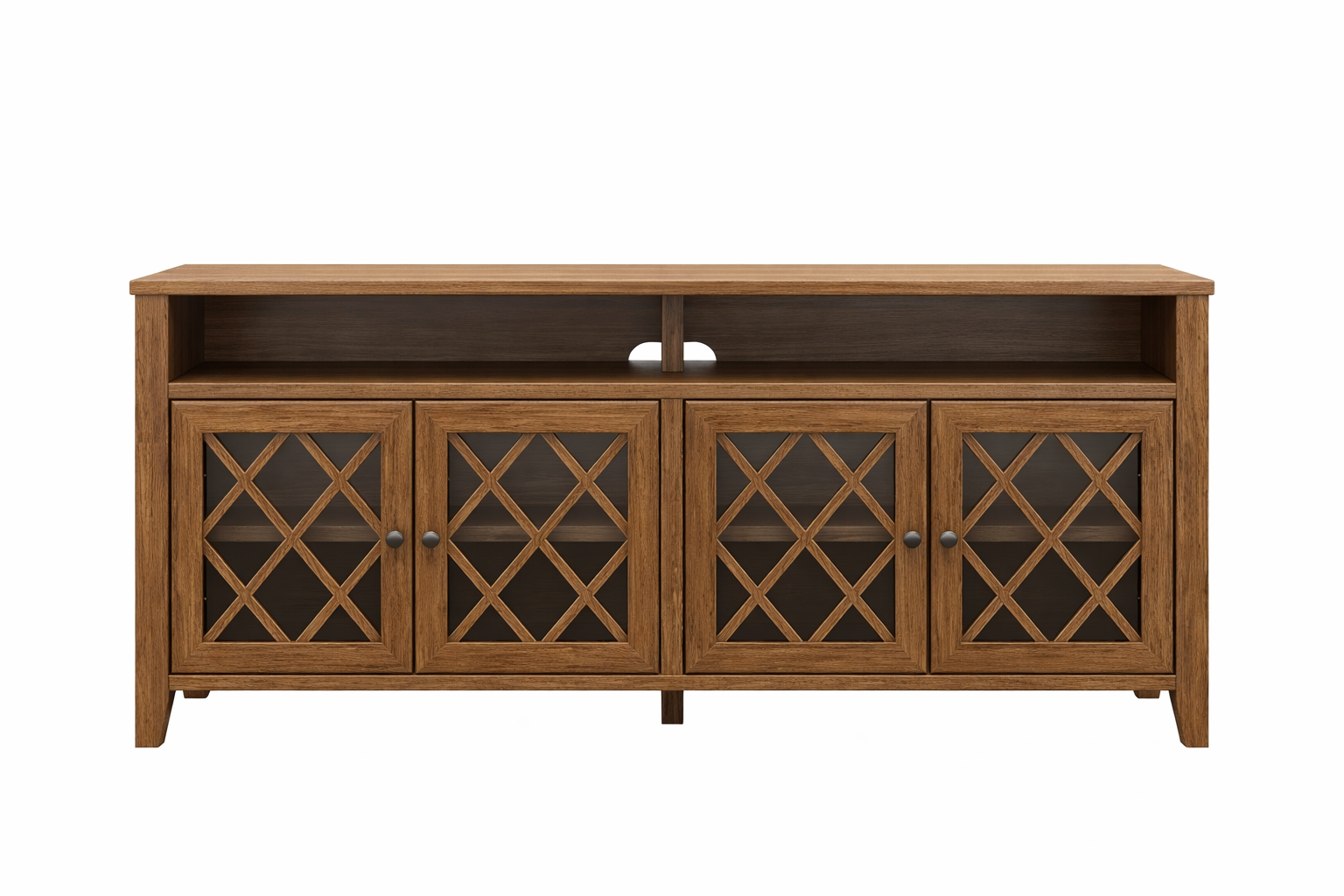 Better Homes & Gardens Trellis Luxury TV Stand – Walnut Finish (Solid & Elegant