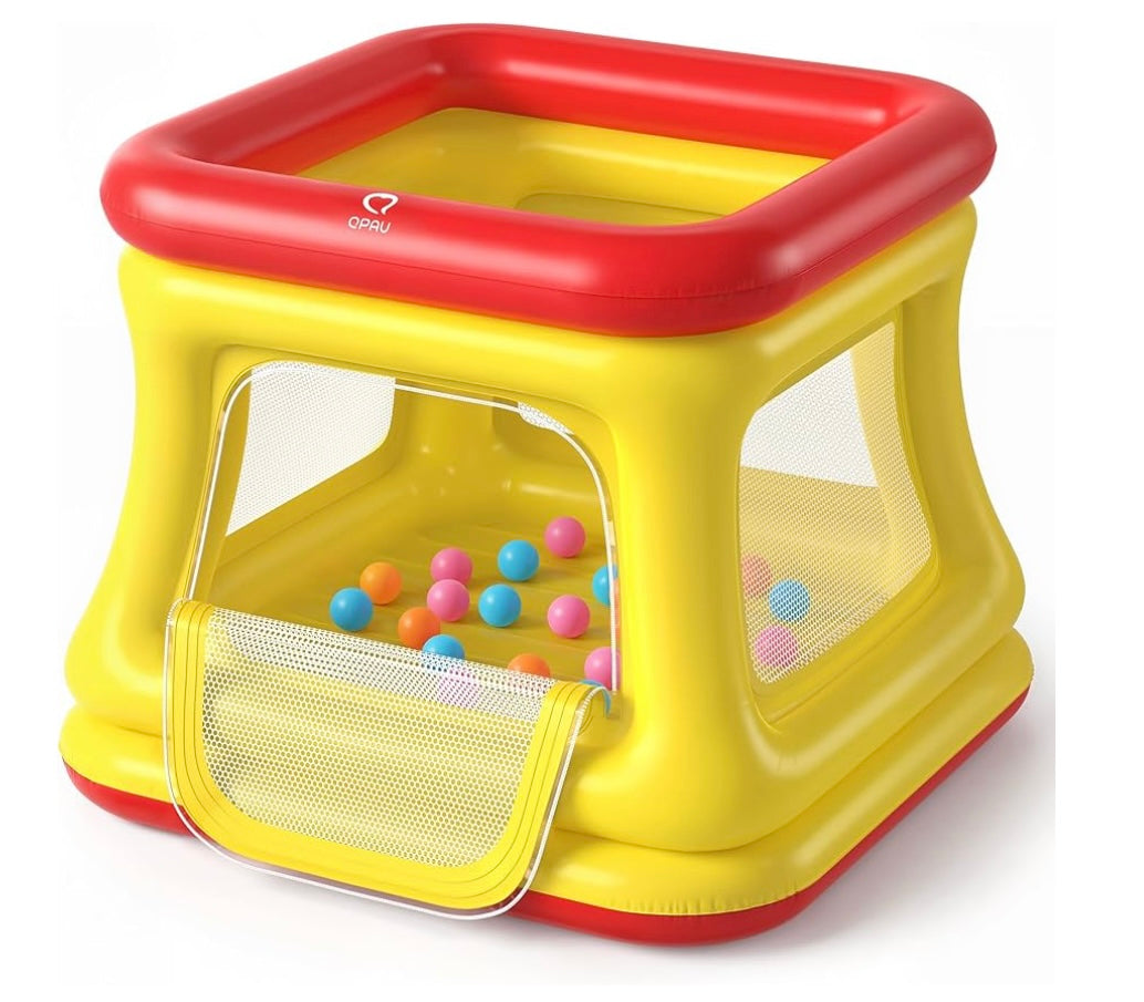 QPAU 3-in-1 Toddler Ball Pit & Trampoline